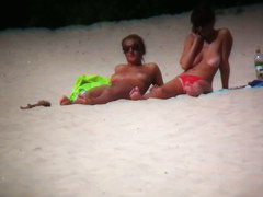 Compilation of beach nudists videos with big boobs and ass