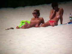 Compilation of beach nudists videos with big boobs and ass