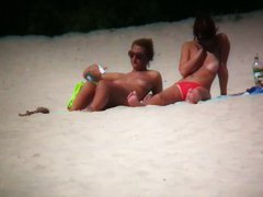Compilation of beach nudists videos with big boobs and ass