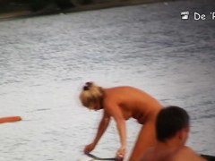 Beach nudist girls show hot asses and great naked boobs