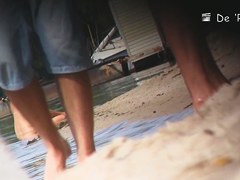 Exciting nude beach porn from naked males and females