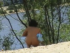 Nudist voyeurism curly haired milf brunette with great tits