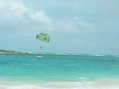 Various females on the beach tanning in a porno compilation