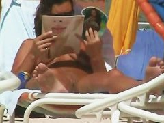 Nude beach naked brunette women voyeur video extravaganza