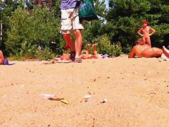 Mature nudist voyeur video with big naked chicks