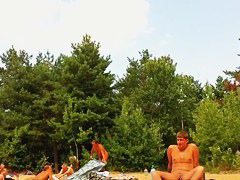 Mature nudist voyeur video with big naked chicks