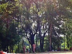 Mature nudist voyeur video with big naked chicks