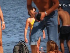 Beach hunter voyeurs girls shaking tits and nude asses