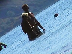 A fascinating nude beach voyeur video