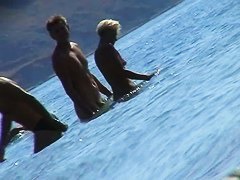 A fascinating nude beach voyeur video