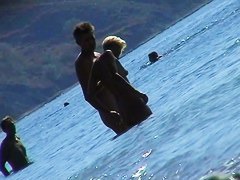 A fascinating nude beach voyeur video