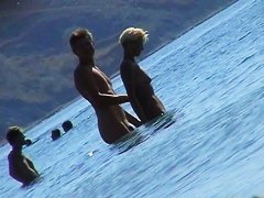 A fascinating nude beach voyeur video
