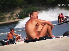 Hot blondie in the nude beach voyeur video