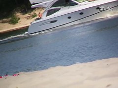 Hot blondie in the nude beach voyeur video