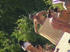 Nude beach voyeur shoots a hot babe with a hidden cam