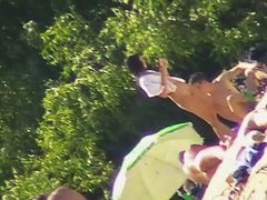 Nude beach voyeur shoots a hot babe with a hidden cam