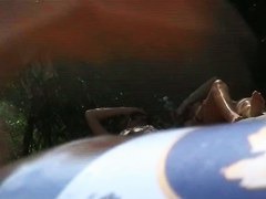 A nudist beach video with big dome tits and hairy pussies