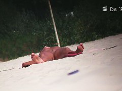 in the nude gorgeous looking chicks on the beach and loving it