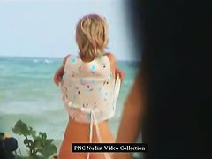 Two hot ladies filmed on a nudist beach
