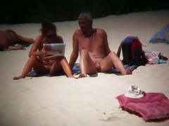 Sexy babes at the beach are playing on camera