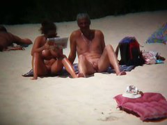 Sexy babes at the beach are playing on camera