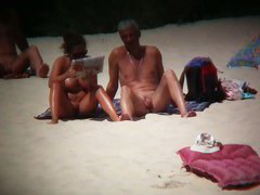 Sexy babes at the beach are playing on camera