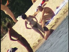 Exciting beach voyeur videos with naked mature babes