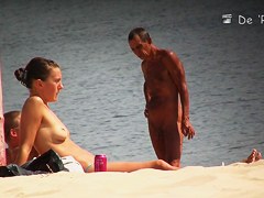 The candid tits view of pretty girls sunbathing topless