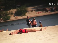The candid tits view of pretty girls sunbathing topless
