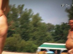 Beach nudist asses sexily waved under the blue sky