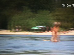 Beach nudist asses sexily waved under the blue sky