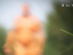 Beach nudist asses sexily waved under the blue sky