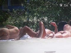 I spied the hot nudist company on my voyeur webcam