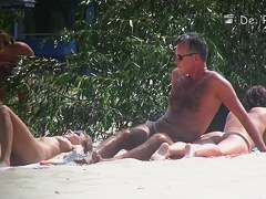 I spied the hot nudist company on my voyeur webcam
