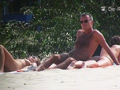 I spied the hot nudist company on my voyeur webcam