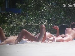 I spied the hot nudist company on my voyeur webcam