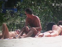 I spied the hot nudist company on my voyeur webcam