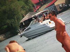 Another full of people nude beach with many babes to watch