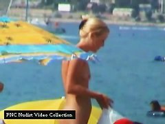 Bathing beauties caught on nudist beach hidden camera