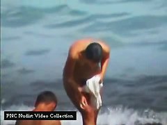 Bathing beauties caught on nudist beach hidden camera