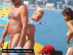 Bathing beauties caught on nudist beach hidden camera