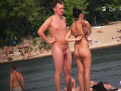 A nude beach voyeur video presents some hot pussies, asses and cocks