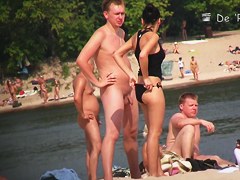 A nude beach voyeur video presents some hot pussies, asses and cocks