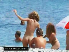 Horny voyeur loves to spy on nude people on the beach.
