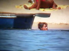 Nice ladies with delicious boobies having fun on the beach