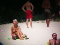 Beach XXX porno totally nude bitches and blonde w/ nice boobies