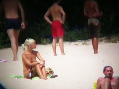 Beach XXX porno totally nude bitches and blonde w/ nice boobies