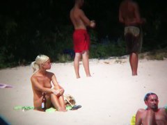 Beach XXX porno totally nude bitches and blonde w/ nice boobies