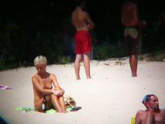 Beach XXX porno totally nude bitches and blonde w/ nice boobies