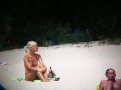 Beach XXX porno totally nude bitches and blonde w/ nice boobies